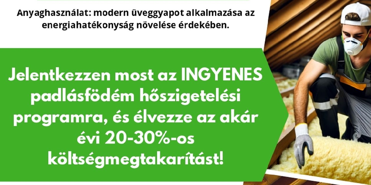 Ingyenes padlásfödém szigetelési program Pomázon