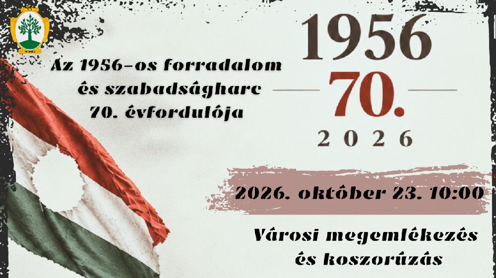 Meghívó az október 23-i városi megemlékezésre