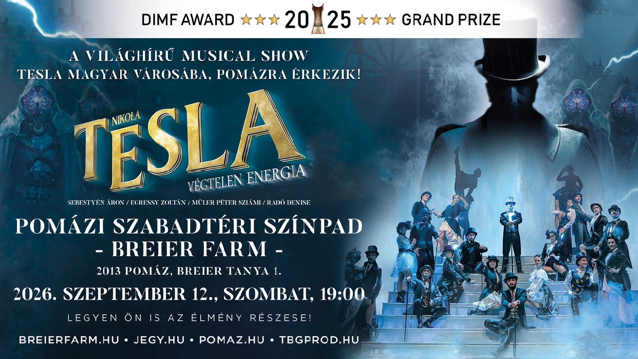 Világsikerű musical érkezik Pomázra: Nikola Tesla – Végtelen energia