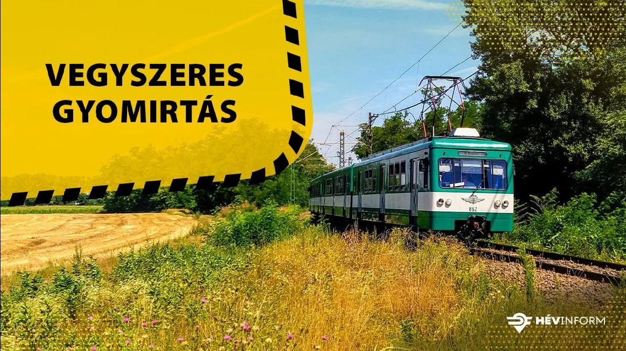 Vegyszeres gyomirtás lesz a H5-ös HÉV vonalán